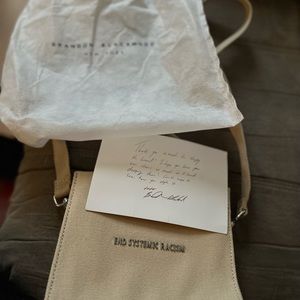Brandon Blackwood ESR bag in the color taupe